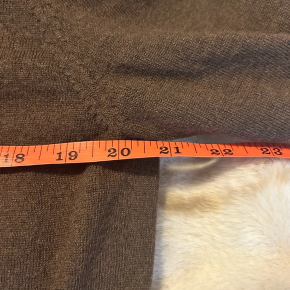 Jos. A. Bank Chocolate 100% Wool Zip-Up Sweater - Picture 3 of 5